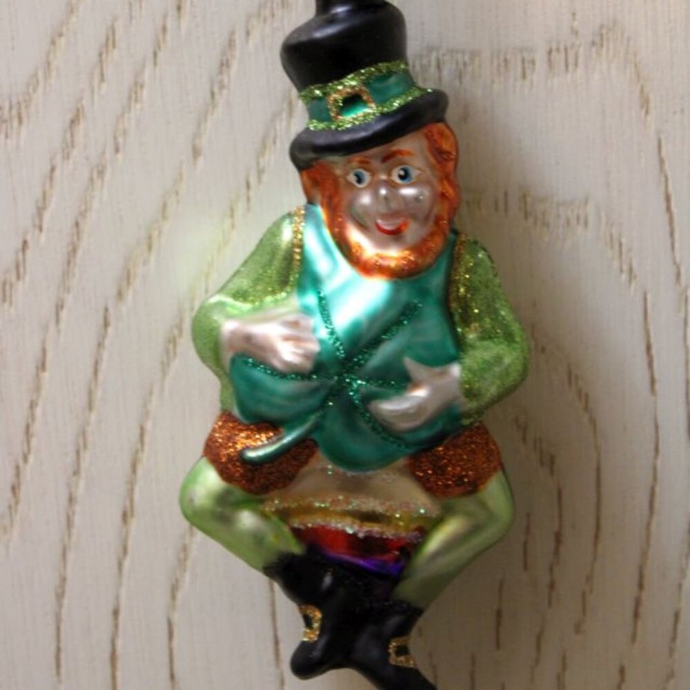 Bethany Lowe Designs St. Patrick's Day Leprechaun Ornament - Tags Attached